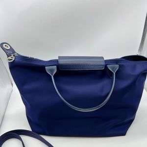 Longchamp Paris Le Pliase Energy Canvas Bag/Purse Blue